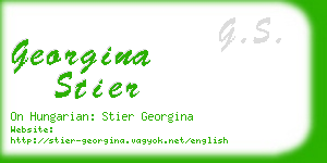 georgina stier business card